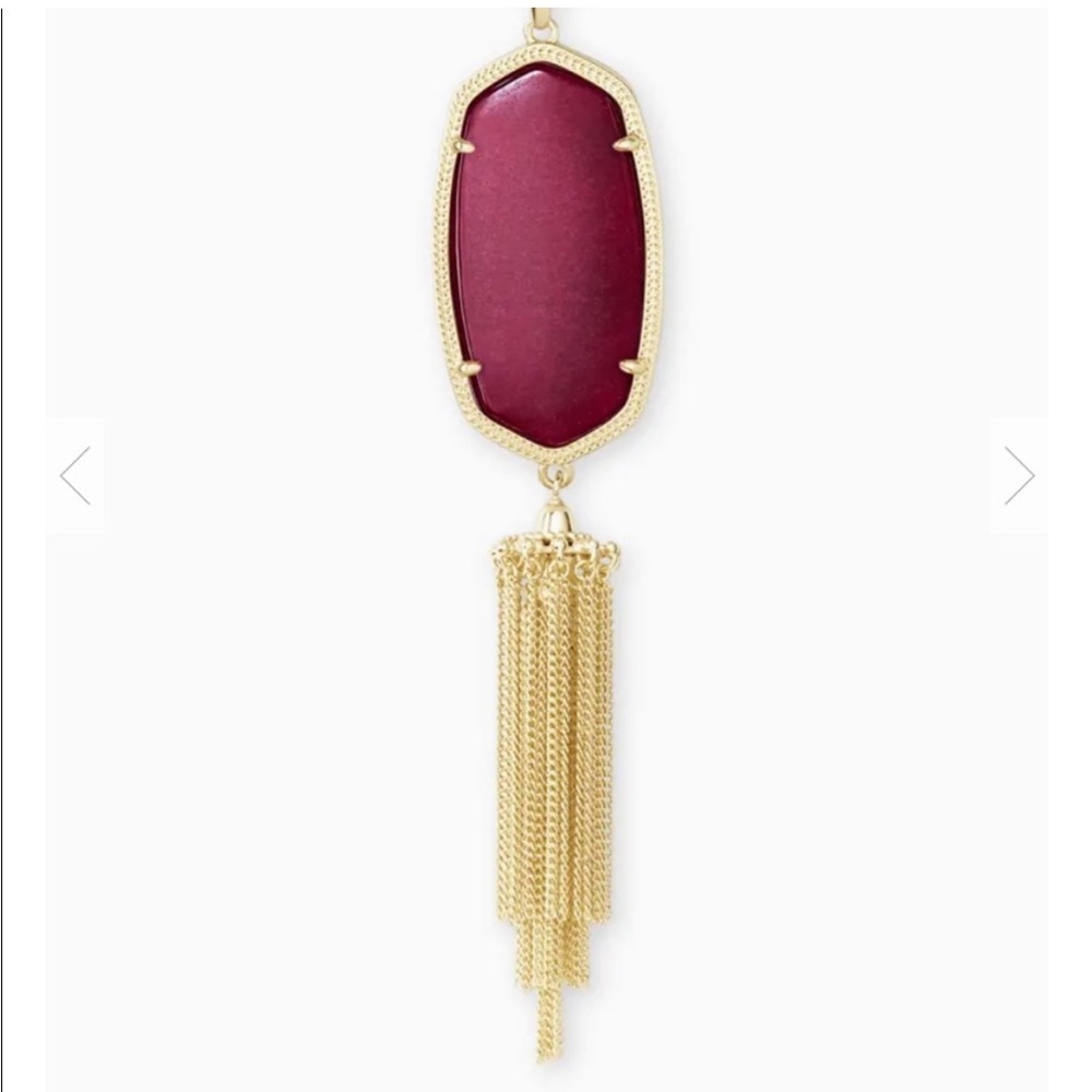 Kendra Scott Rayne Long Pendant Necklace - Maroon